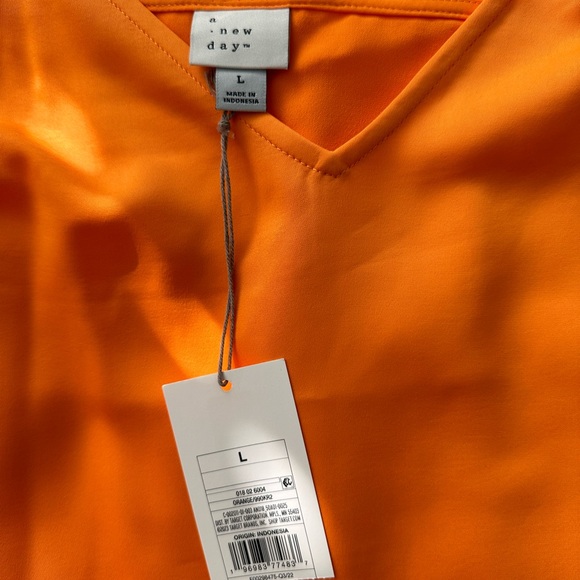 Satin orange spaghetti strap - Picture 3 of 3